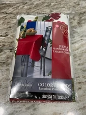 Royal Crest PEVA Luxurious Premium Flannelback Tablecloth Size 52 x 70 NEW