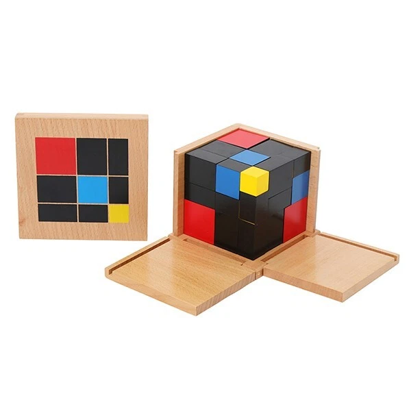 Juego de Cubos Trinomiales y Binomiales Montessori para Desarrollo Sensorial Foto 2 de 3