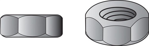 Hillman 7150003 Zinc Plated Steel USS Grade 2 Coarse Thread Hex Nut 1/4 in.