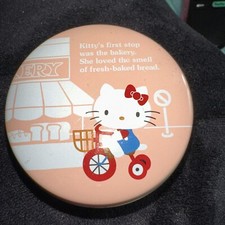 Sanrio 2004 Hello Kitty Metal Tim With Hello Kitty Stickers New