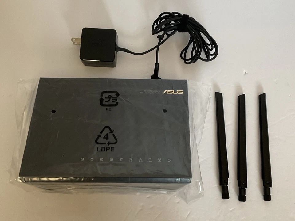 ASUS RT-AC68R Wireless-AC1900 Dual-Band Gigabit Router 802.11ac Gaming/Streaming - Image 4 of 4