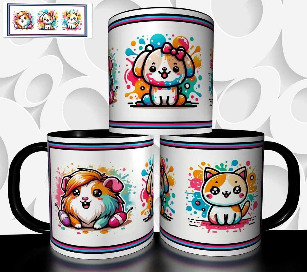 Shirtstown Tasse à Café En Forme De Cochon Avec Inscription En Allemand « Funny Tiere », Céramique, Vert Clair., 375 Ml