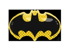 BATMAN SYMBOL Jumbo 30" x 17" inch SuperShape 2X COUNTS Foil Mylar Balloon