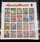USPS 20 LEGENDS OF BASEBALL 33 CENT STAMPS Ruth Robinson Paige Gehrig Cobb Dean — photo 1