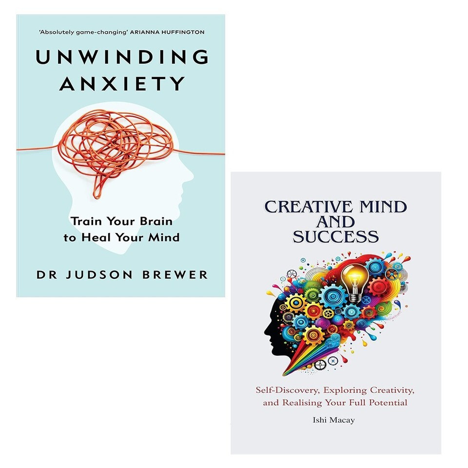Unwinding Anxiety Dr Judson Brewer, Creative Mind And Success 2 Books Set