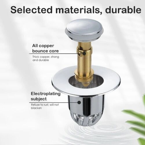 3 PCS Universal Bathroom Sink Stopper Wash Basin Core Bounce Pop Up Drain Filter - Picture 11 of 12