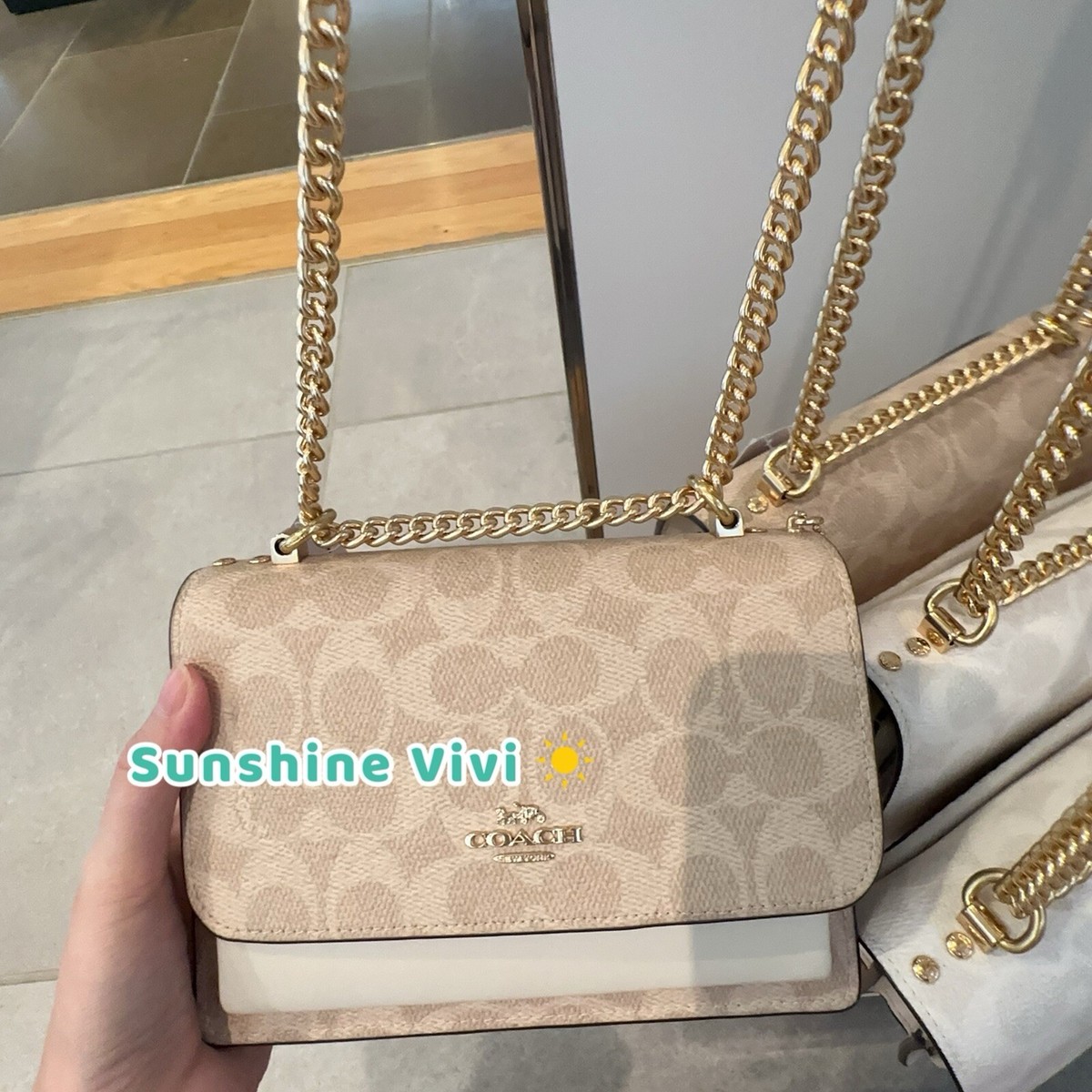 NWT Coach Mini Klare Crossbody Bag CW206 Gold/Sand/Chalk | eBay