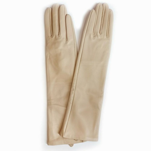 Women New 40cm(15.7") Long Real Sheep Leather Elbow Long Gloves - Picture 11 of 26