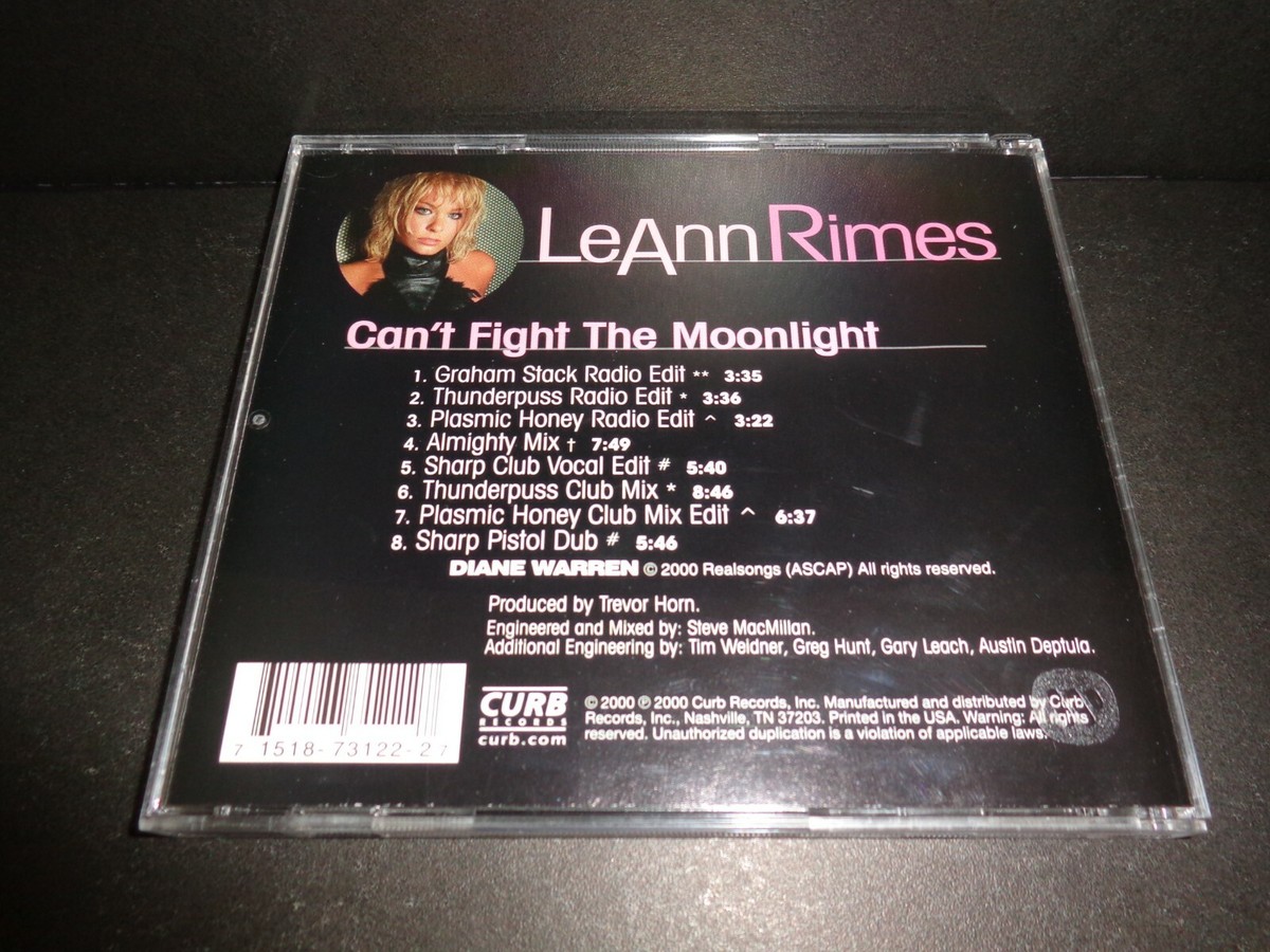 lical träumeline 2015 CD CAN'T FIGHT THE MOONLIGHT by LEANN RIMES-Rare Collectible 8 Mix