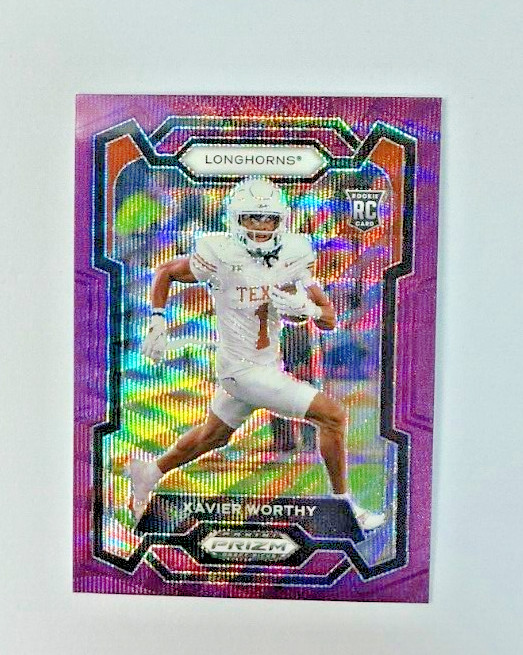 2024 Panini Prizm Draft Picks XAVIER WORTHY RC Purple Wave Prizm #153