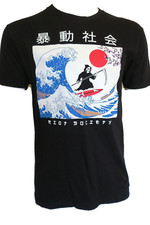 Riot Society Made in USA Grim Reaper Great Wave Cotton T-Shirt size Medium