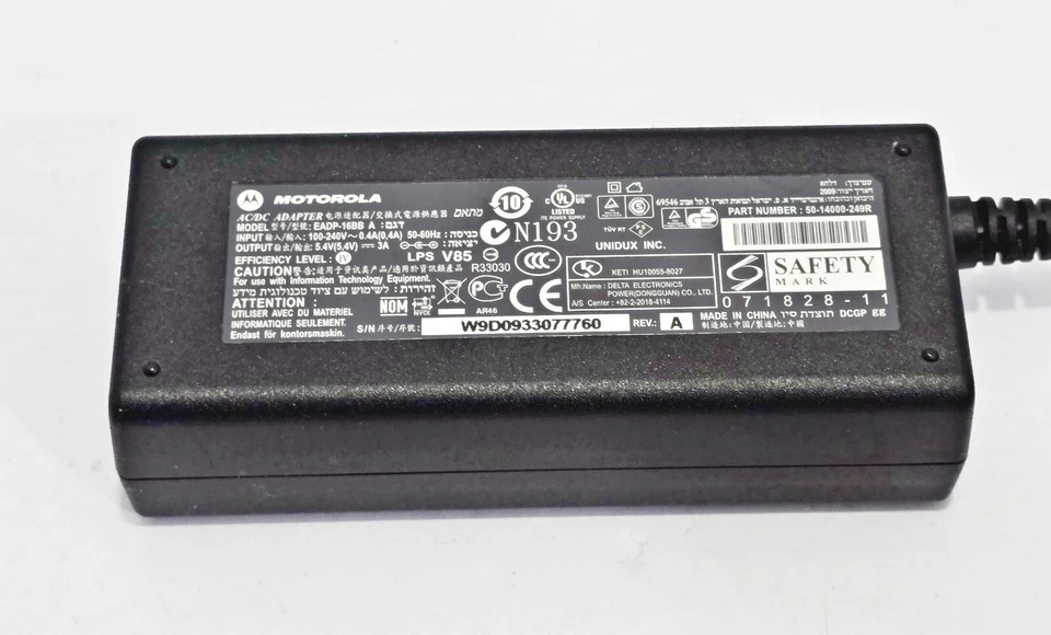 Fuente de alimentación genuina OEM Motorola PWRS-14000-249R 5.4V 3A EADP-16BB A Foto 4 de 4