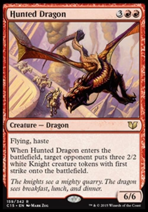 Hunted Dragon - Light Play MTG Commander 2015