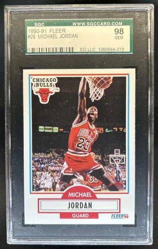 1990-91 Fleer Michael Jordan #26 Bulls SGC 10