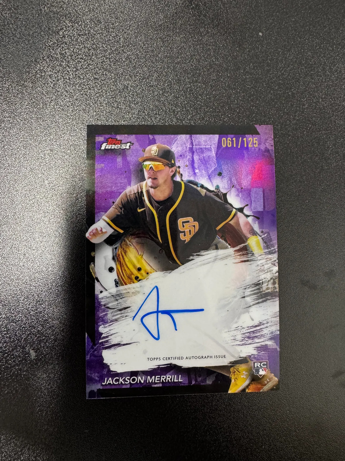 2024 Topps Finest Jackson Merrill Purple Refractor Rookie Auto /125