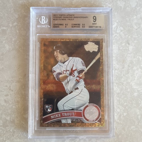 Mike Trout [Cognac Diamond Anniversary] #US175 2011 Topps Update card