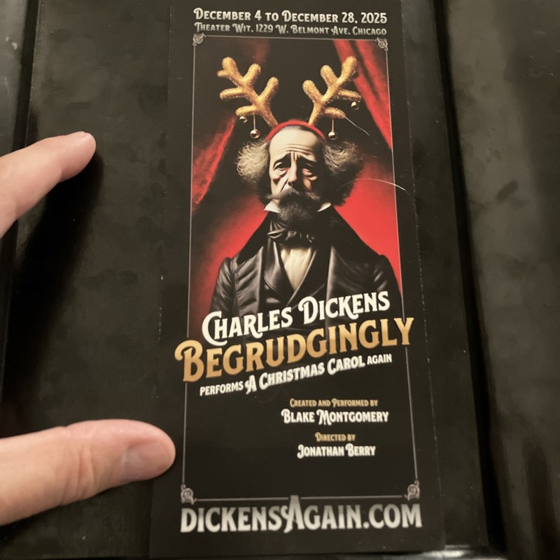 Charles Dickens Begrudgingly Performs A Christmas Carol Again Flyer Blake Jeff