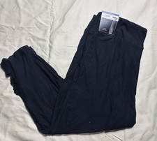 High Rise Capri Pants Black Stretch Fabric Crisscrossed Leggings 3XL NWT