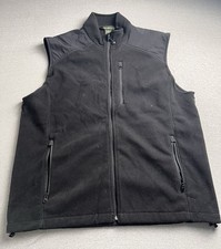 Eddie Bauer Vest Men  s L Black Fleece Sleeveless Outdoors Camping Hiking