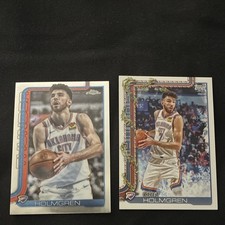 🏀Topps Chet Holmgren Oklahoma City Thunder Chrome & Holiday 2Card Lot #134 #H93