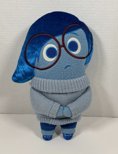 Disney Pixar Inside Out SADNESS Plush Doll 12” Blue Sweater 2015 Disney Store