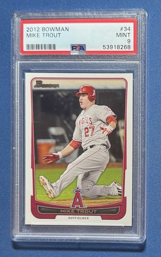 2012 Bowman Mike Trout PSA 9 Angels #34