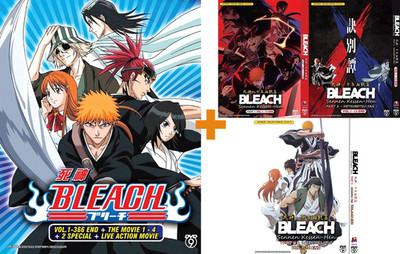 BLEACH VOL.1-366 END + SENNEN KESSEN-HEN PART 1+3 DVD ENGLISH DUBBED REGION ALL