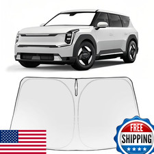 Proadsy 2025 Kia EV9 Windshield Sun Shade Custom Fit Foldable UV Block Front Sun