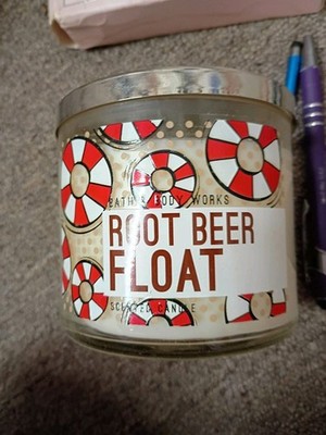 Bath & Body Works 3 Wick Candle Root Beer Float 