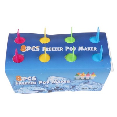8Pcs Ice Cream Lolly Maker Form DIY Mould Frozen Popsicle Yogurt Molds Tool.t2