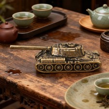 4 pezzi di modelli di carri armati in ottone da collezione, modelli di opere