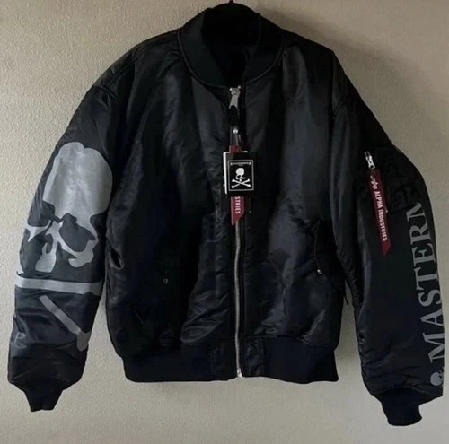 MASTERMIND WORLD X ALPHA INDUSTRIES PATCHWORK MA-1 BOMBER JACKET video thumbnail