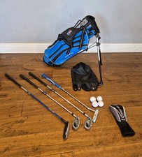 US Kids Ultralight 45" Junior Golf Set 4 Clubs Stand Bag - Left Handed Vgc !