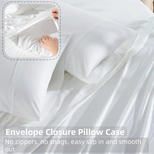 Gokotta Bamboo Rayon Fitted Sheet and Pillow Cases - Thumbnail 3