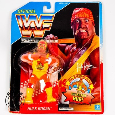 WWF Hasbro Hulk Hogan Hulkster Hug 1990 Series 2 Figur USA MOC NEU OVP