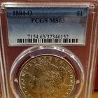 1884 Morgan Dollar PCGS MS63 New Orleans $1 Silver Coin Uncirculated