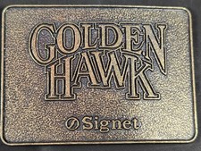 Vintage Golden Hawk Signet men's belt buckle