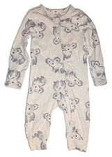 Carter's Infant Boy's Gray with Koala Print One-Piece Sleeper - Size: 3 Months