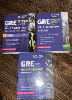 kaplan gre set of 3 books
