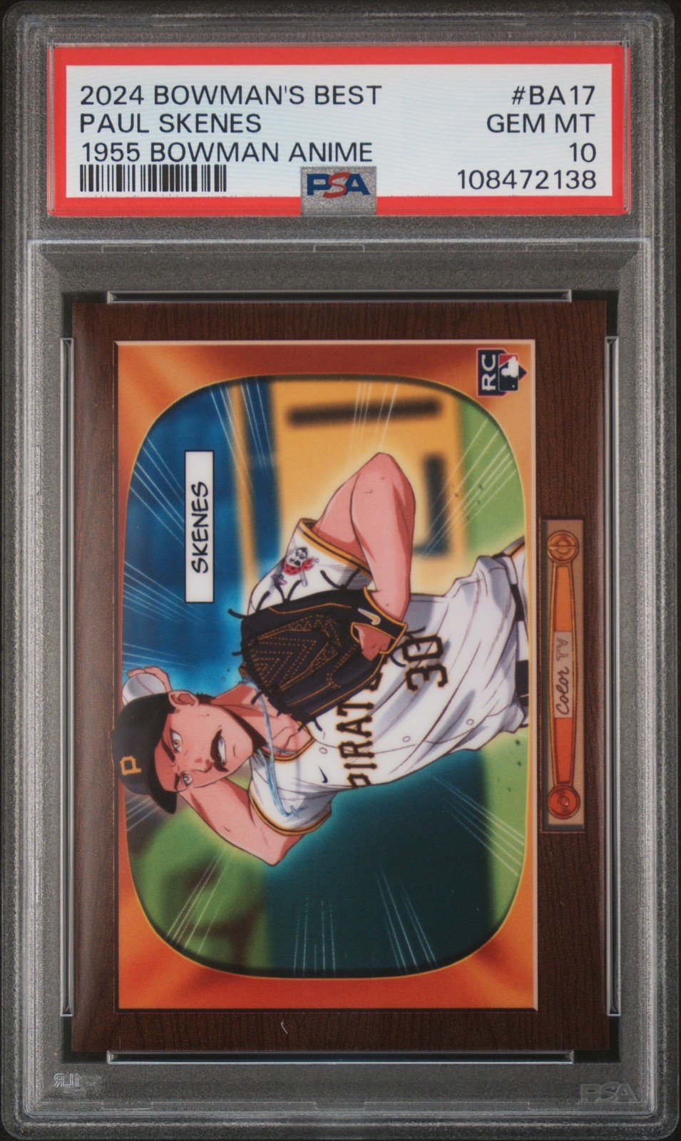 2024 BOWMAN'S BEST 1955 BOWMAN ANIME #BA17 PAUL SKENES PSA 10