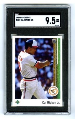 CAL RIPKEN JR.~BALTIMORE ORIOLES~1989 UPPER DECK SGC-9.5 MINT+ GRADED CARD  #467 | eBay