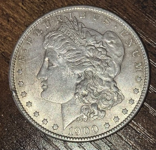 1900-o/cc Morgan Silver Dollar Natural Uncleaned AU/BU Nice