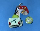 Vintage 1999 Pokemon Bulbasaur Plush 3" Beanie Toy Bag Clip - New with Tags RARE