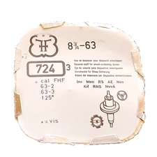 FHF 63 Balance Staff watch part #724 for Fontainemelon 63 "3" staffs