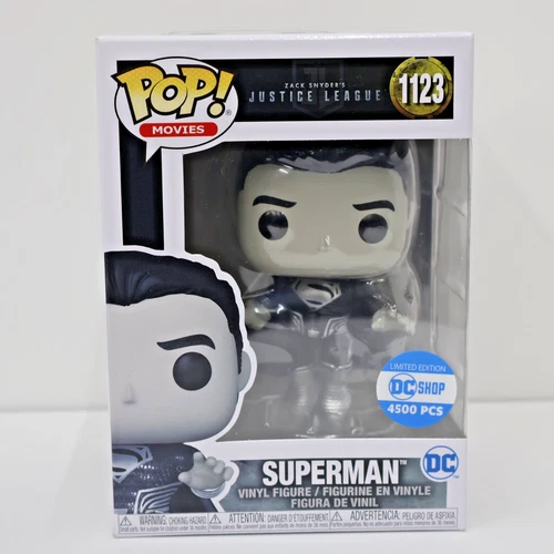 Funko POP Zack Snyder Justice League Metallic Superman #1123 DC Shop LE 4500