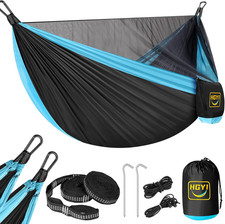 Camping Hammock Mosquito Net,Double & Single Portable Hammocks Hammocks with 2 T