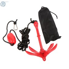 Marine Kayak Folding Anchor Kit 1PC Red 0.7KG/1.5KG/2.5KG/3.2KG For Grapnel Boat