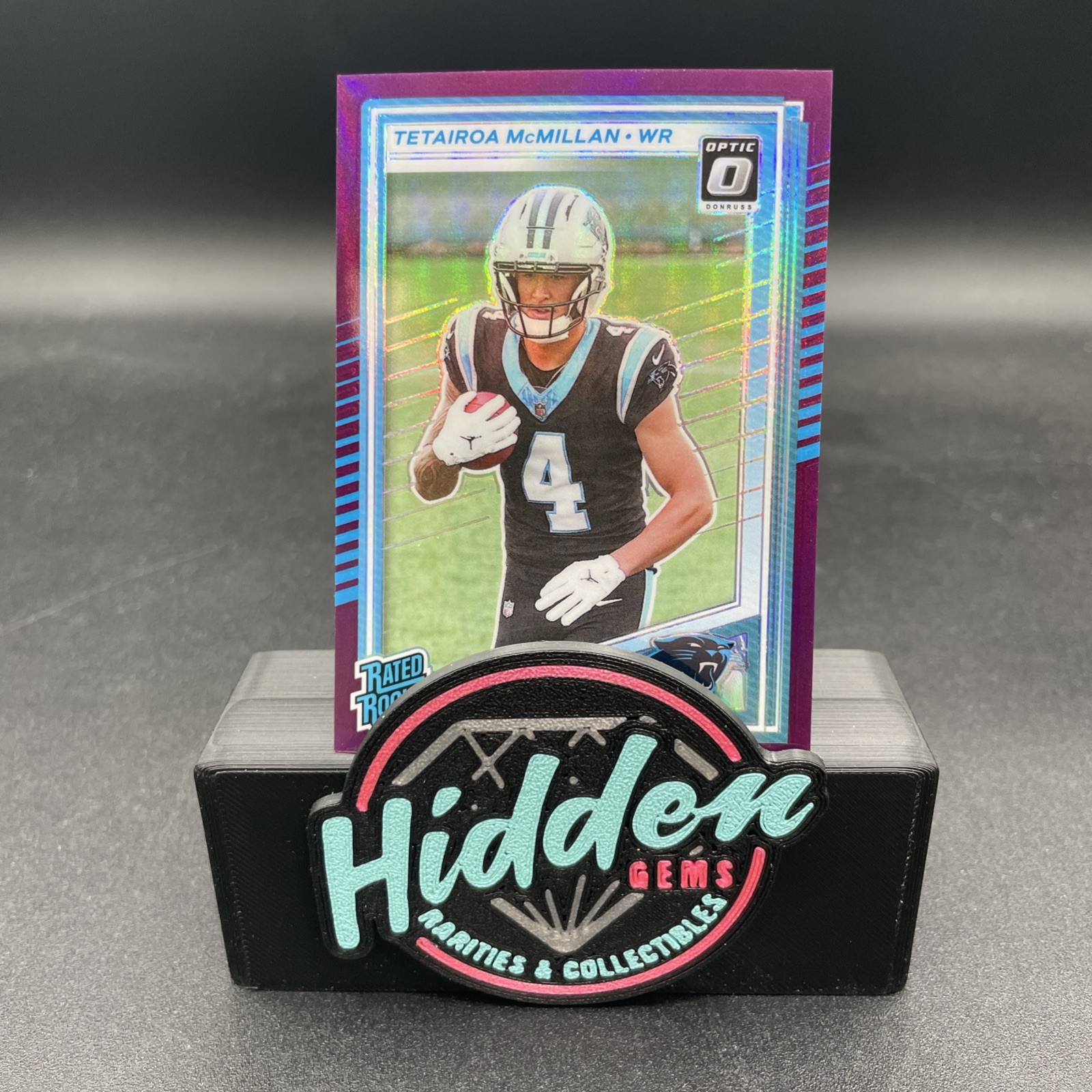 2025 Donruss Rated Rookie Tetairoa McMillan #314 Optic Preview Purple /50