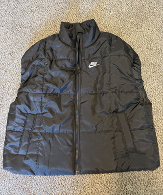 Nike Therma-FIT Women's Black Quilted Puffer Vest Full Zip Small