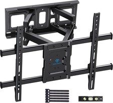 PERLESMITH TV Wall Bracket, for 37-85 Inch TVs up to 60kg, Swivel Tilt Extend TV